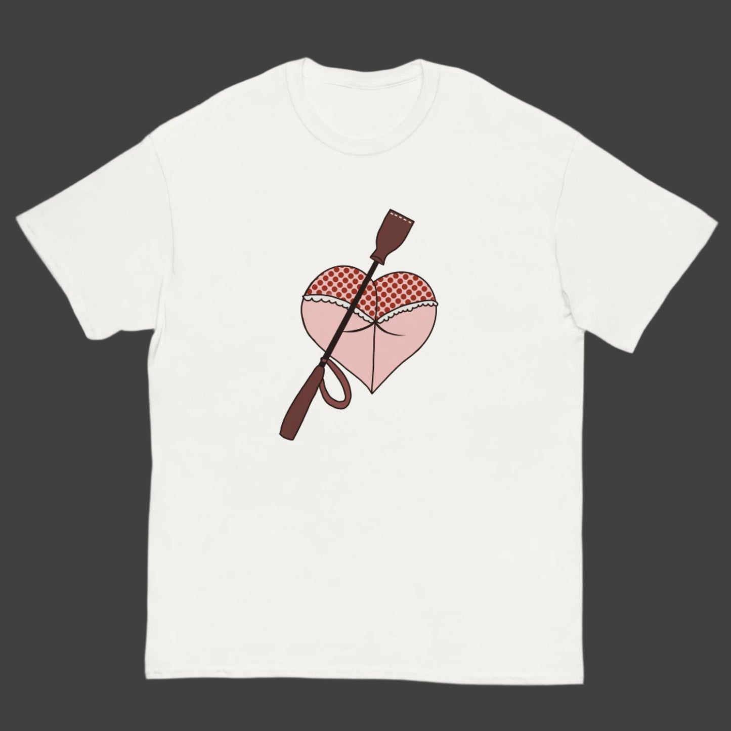 Heart Shaped Butt T-Shirt design on a white background.