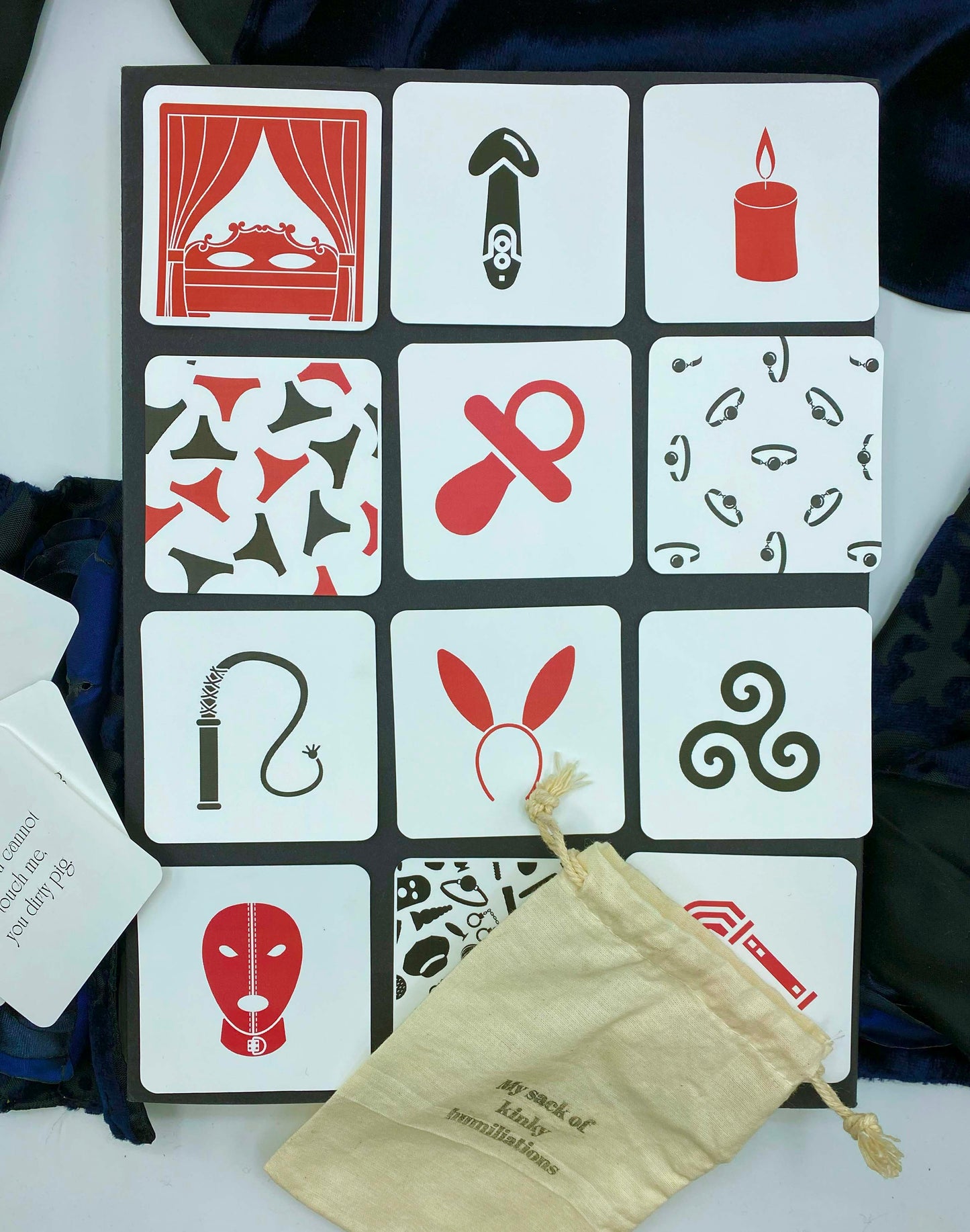 Back side of our Kinky Humiliation Cards