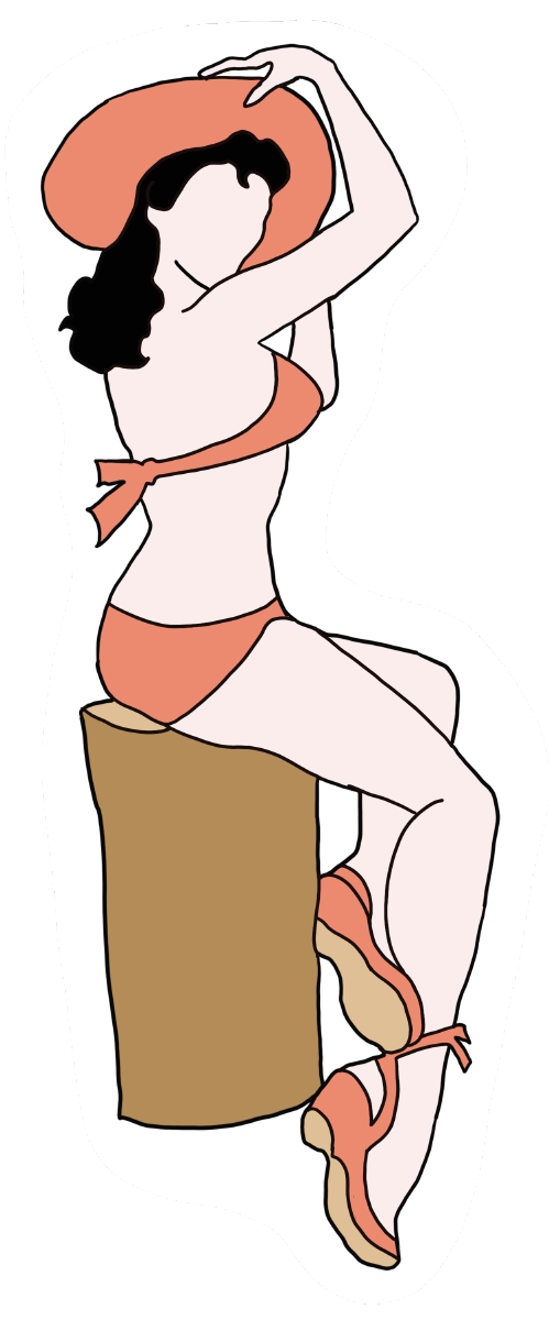 Pin-up aficionados and nostalgia nerds will love our KinkThink Factory Girls, available now in sticker form. From Abby to Zelda, our traditional and modern pin-up girls will knock the cocks right off your socks!<br/>This 'Claire' die-cut sticker measures approx. 5" tall by 3" wide.