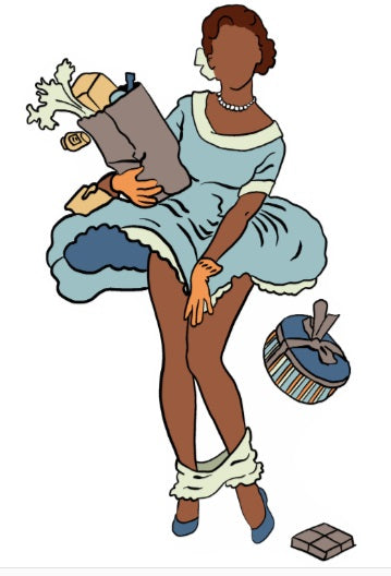 Pin-up aficionados and nostalgia nerds will love our KinkThink Factory Girls, available now in decal form. From Abby to Zelda, our traditional and modern pin-up girls will knock the cocks right off your socks!<br/>This 'Etta' die-cut decal measures approx. 6 tall by 3.5 wide.