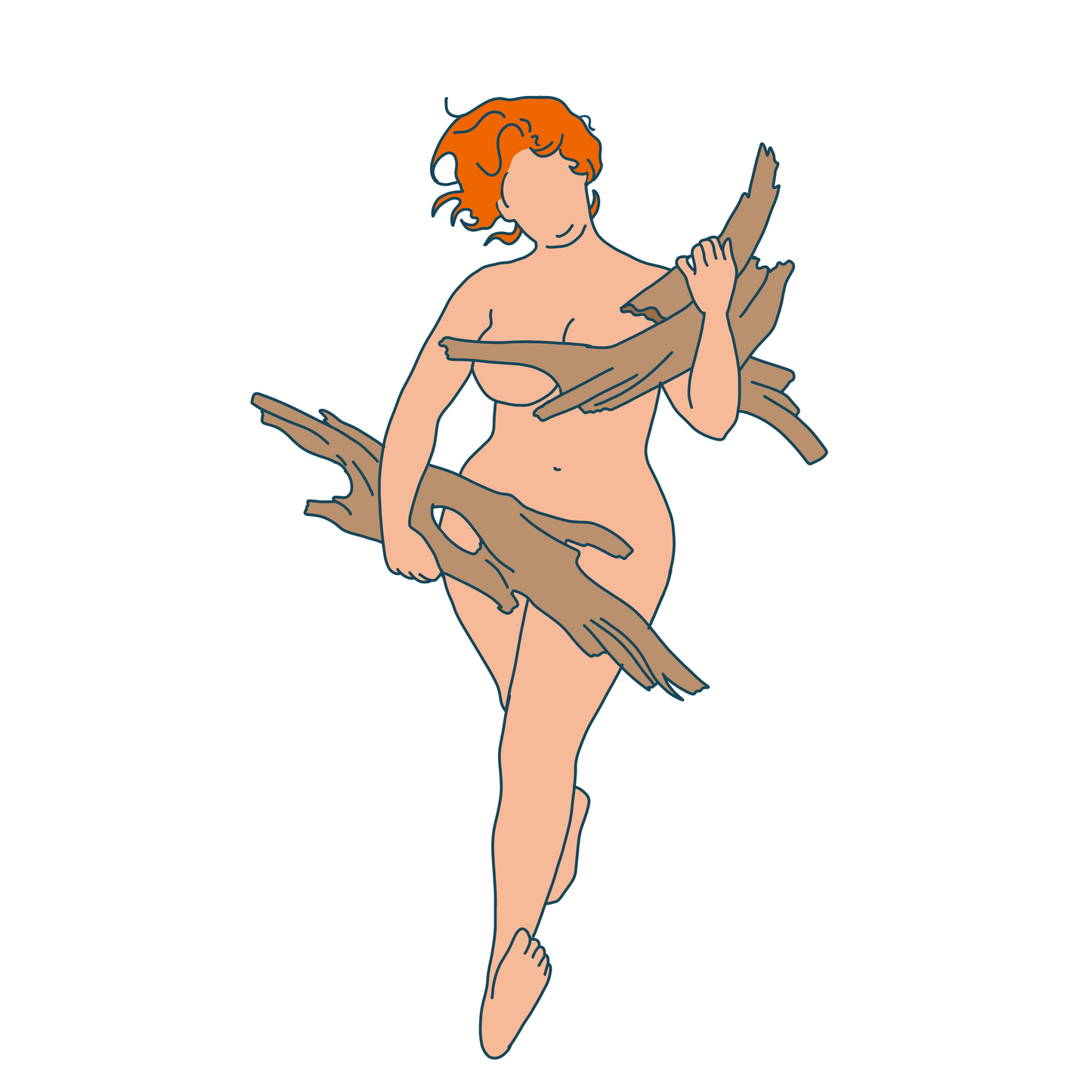 Hildy Gathers Firewood pin-up decal