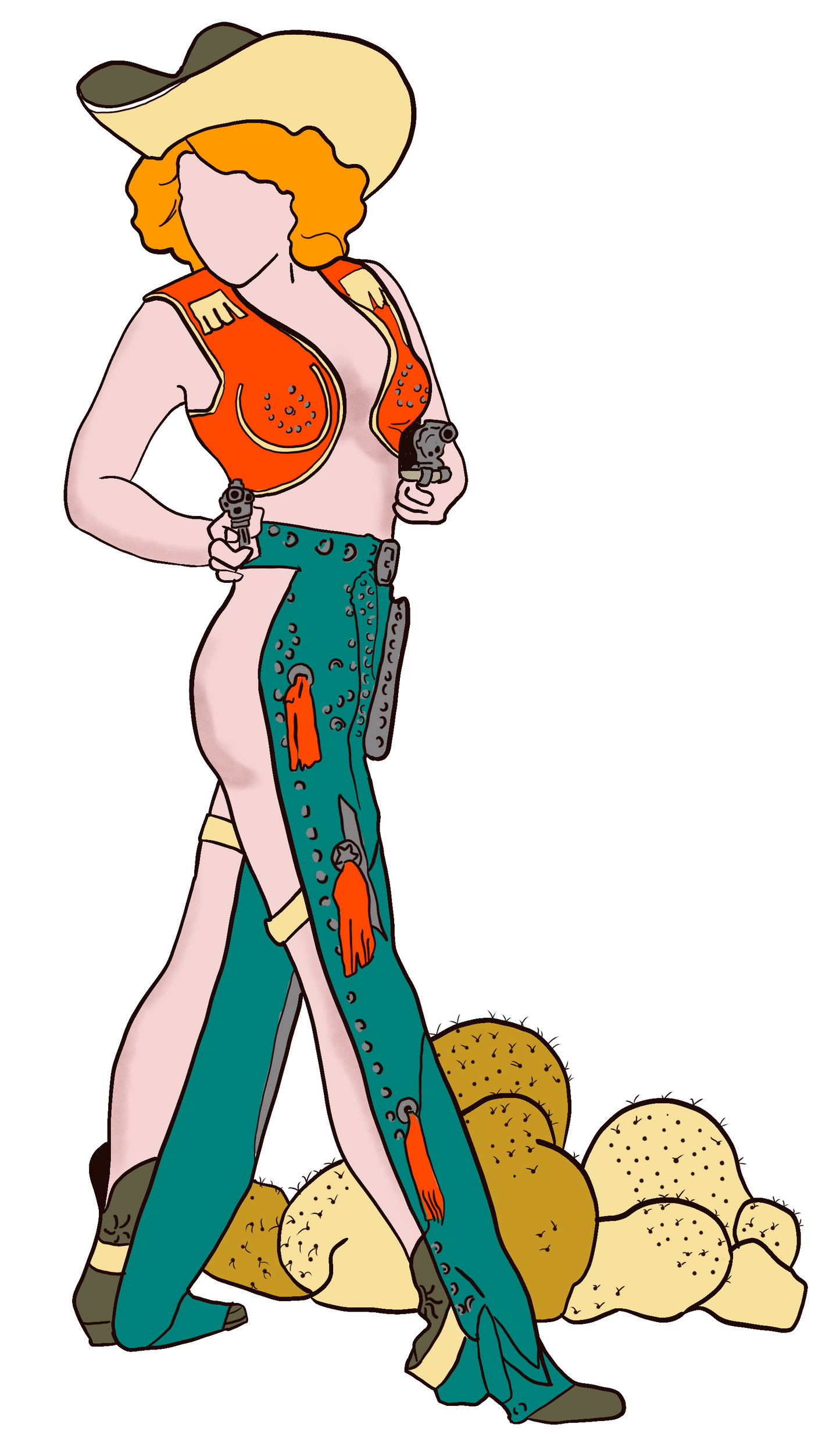 Ginger pin-up sticker