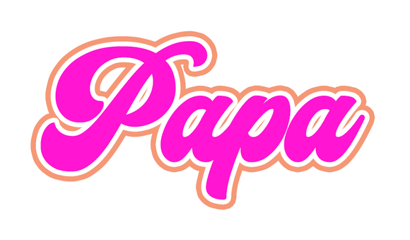 Who's your Papa?  Give him a sticker! Measures approx. 3