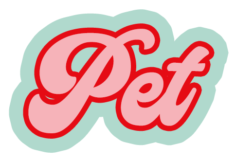 Are you a pet? Tell the world with this die-cut sticker! Measures approx. 3" wide by 2" tall. Made from adhesive vinyl.