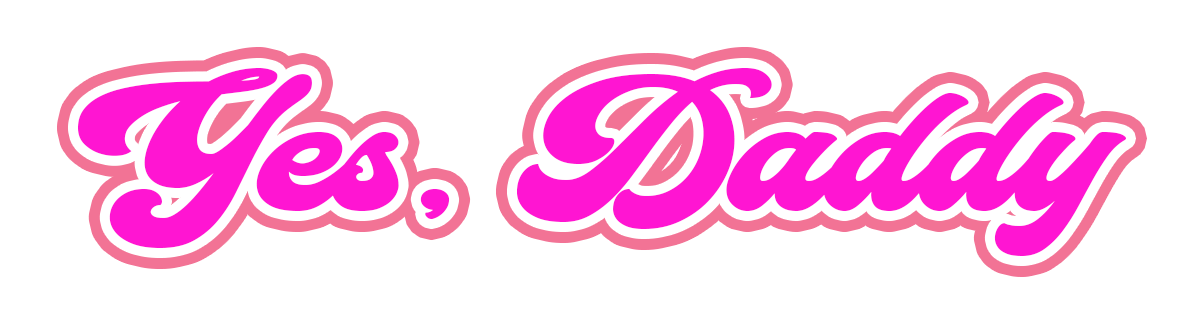 Say the words he loves to hear: "Yes, Daddy." Measures approx. 4" wide by 1.5" tall. Made from adhesive vinyl.