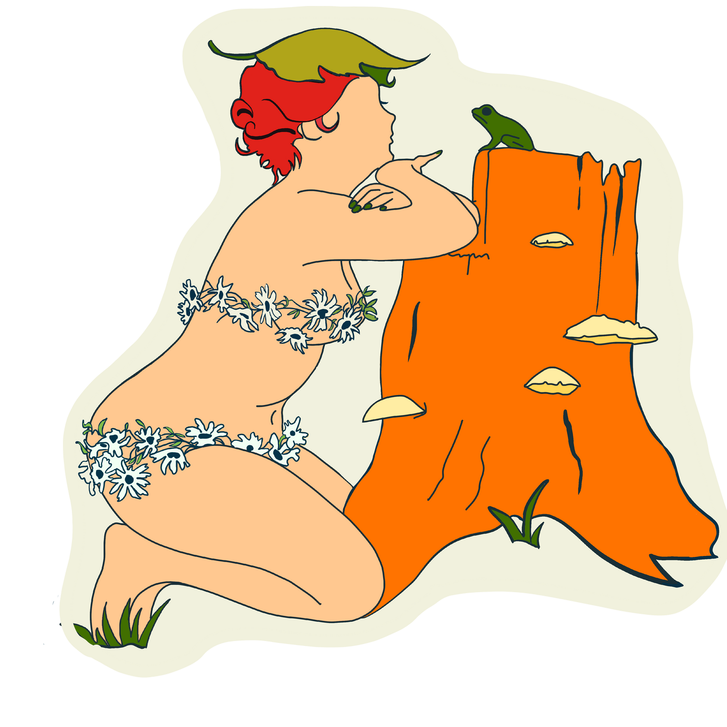 HIldy and the Frog pin-up decal