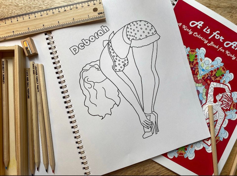 Adult Coloring Book with Pencils