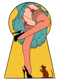 Marianne and the Mouse pin-up sticker