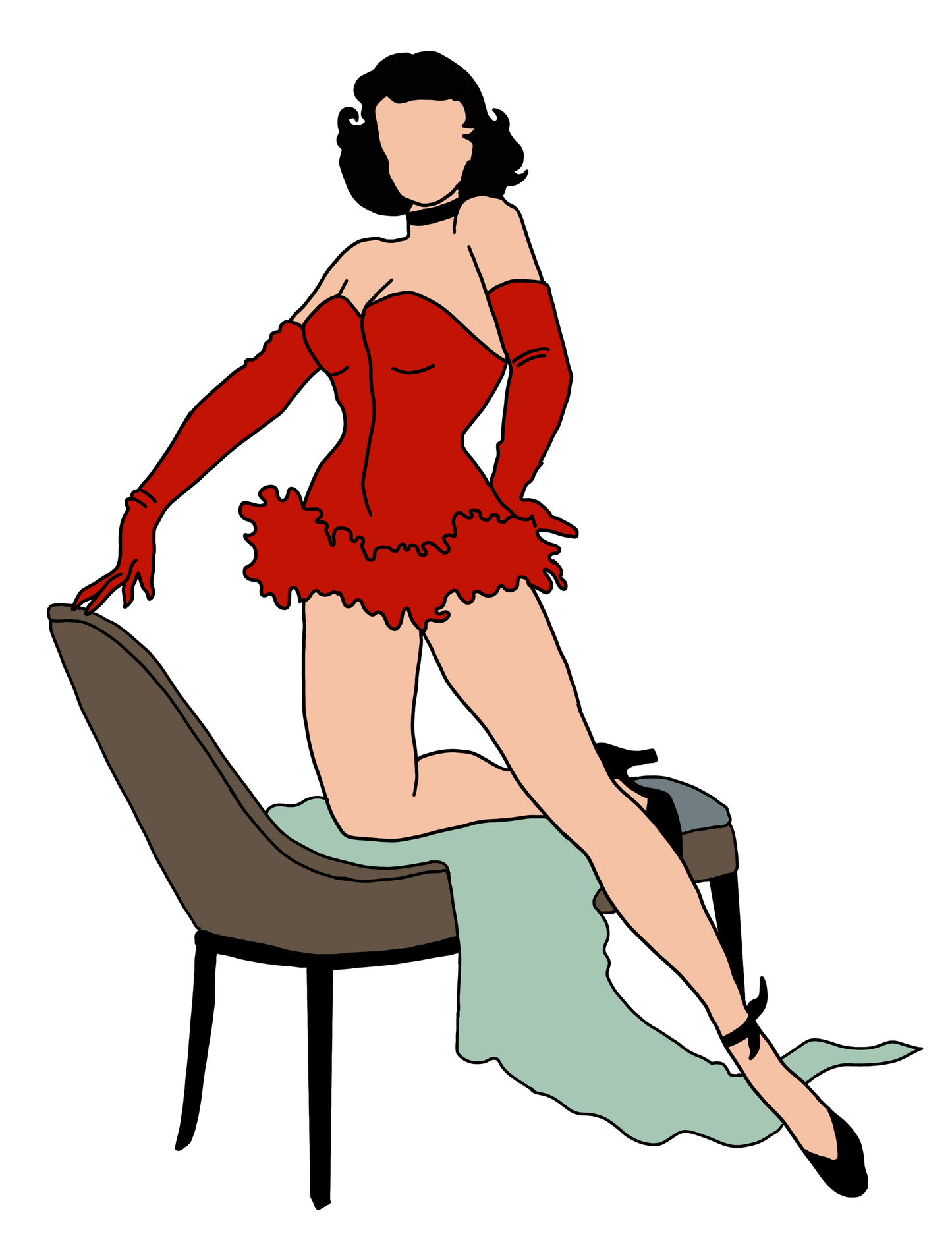 Candy pin-up sticker