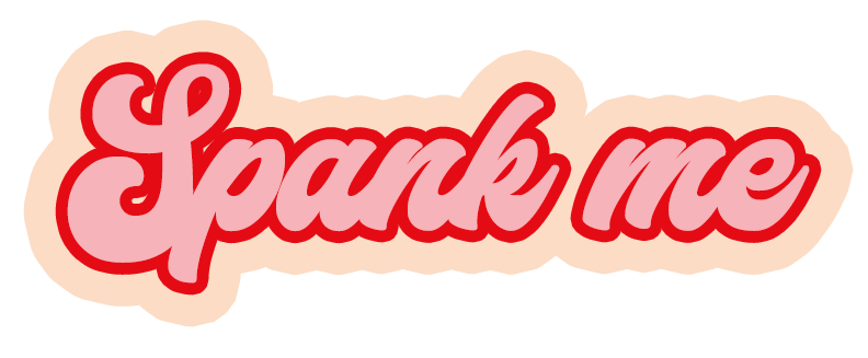 Want lots of spanks? Say it with a sticker! Measures approx. 4" wide by 1.5" tall. Made from adhesive vinyl.