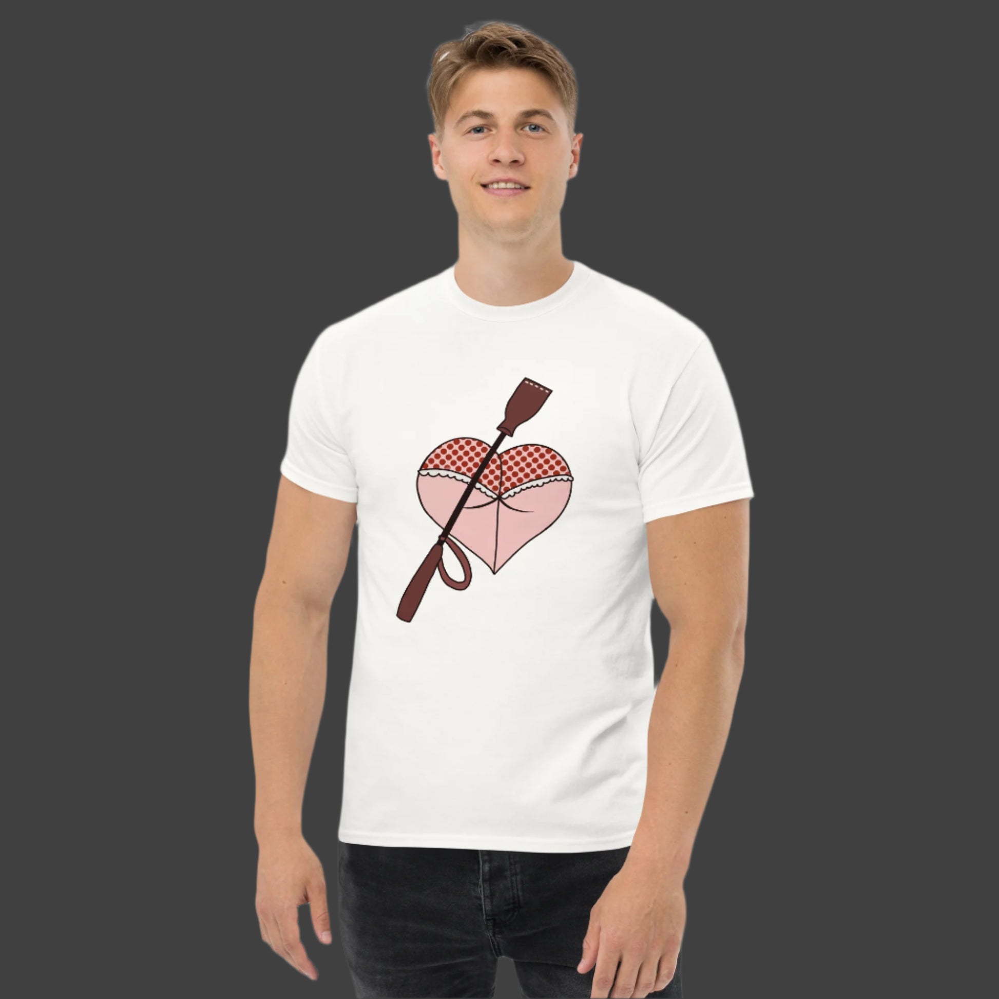 Heart Shaped Butt T-Shirt design on a white background.