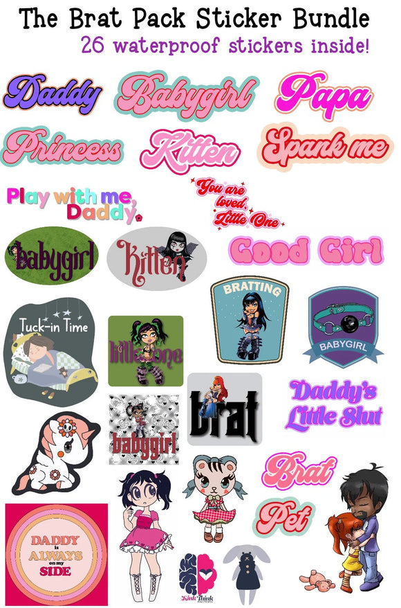 Brat Pack Sticker Bundle for DDlg - ADULTS ONLY