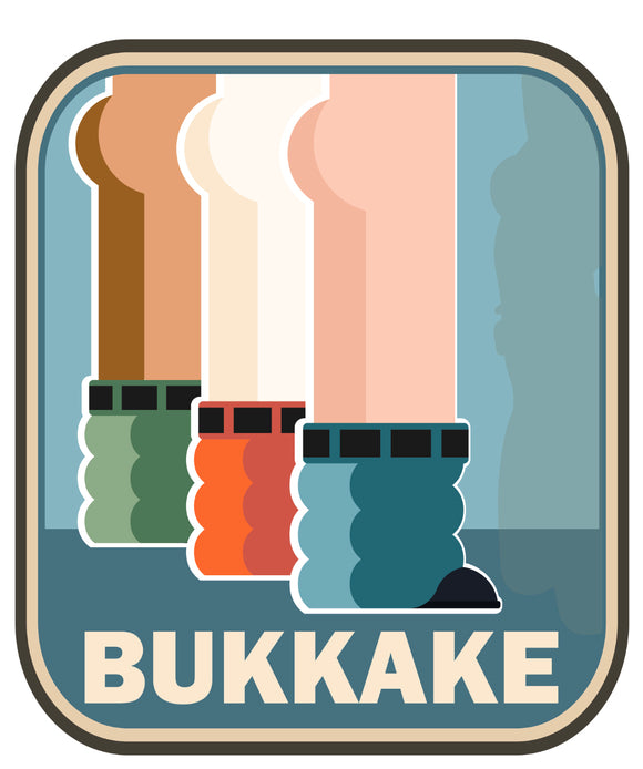 Bukkake Kinky Merit Badge decal