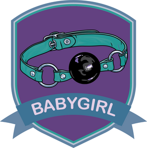 Babygirl Merit Badge Decal in Goth Colors