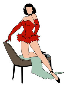 Candy pin-up decal