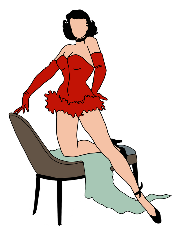 Candy pin-up decal